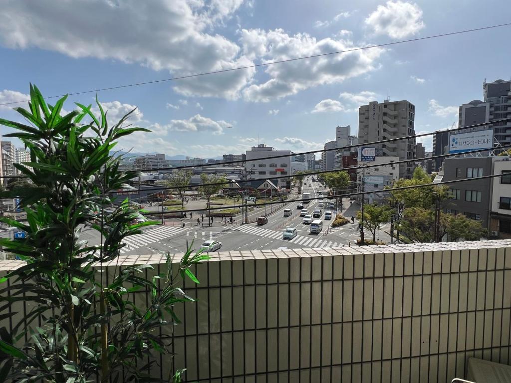 Nespecifikovaný výhled na destinaci Fukuoka nebo výhled na město při pohledu z penzionu