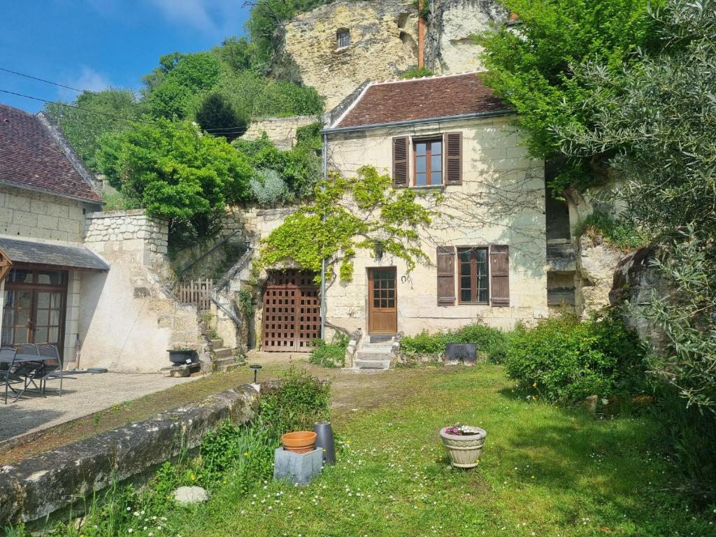 Zahrada ubytování Maison semi troglodyte