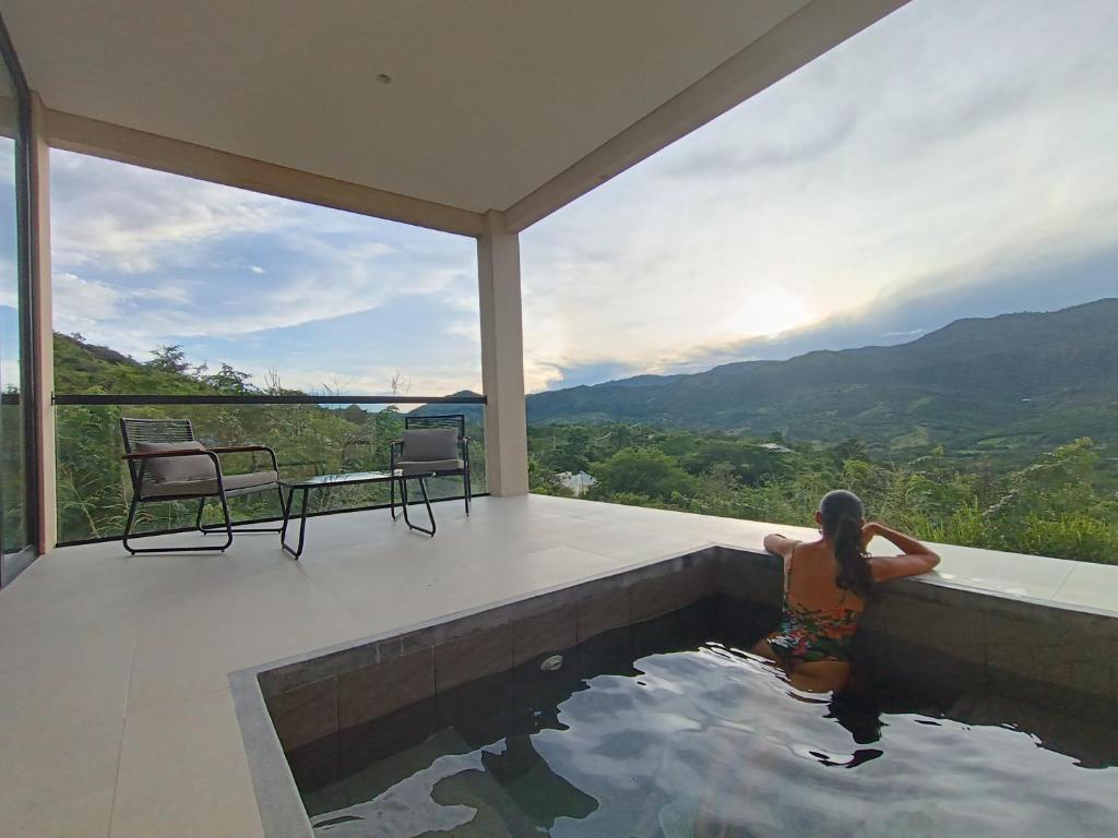 Nespecifikovaný výhled na hory nebo výhled na hory při pohledu z bed and breakfast