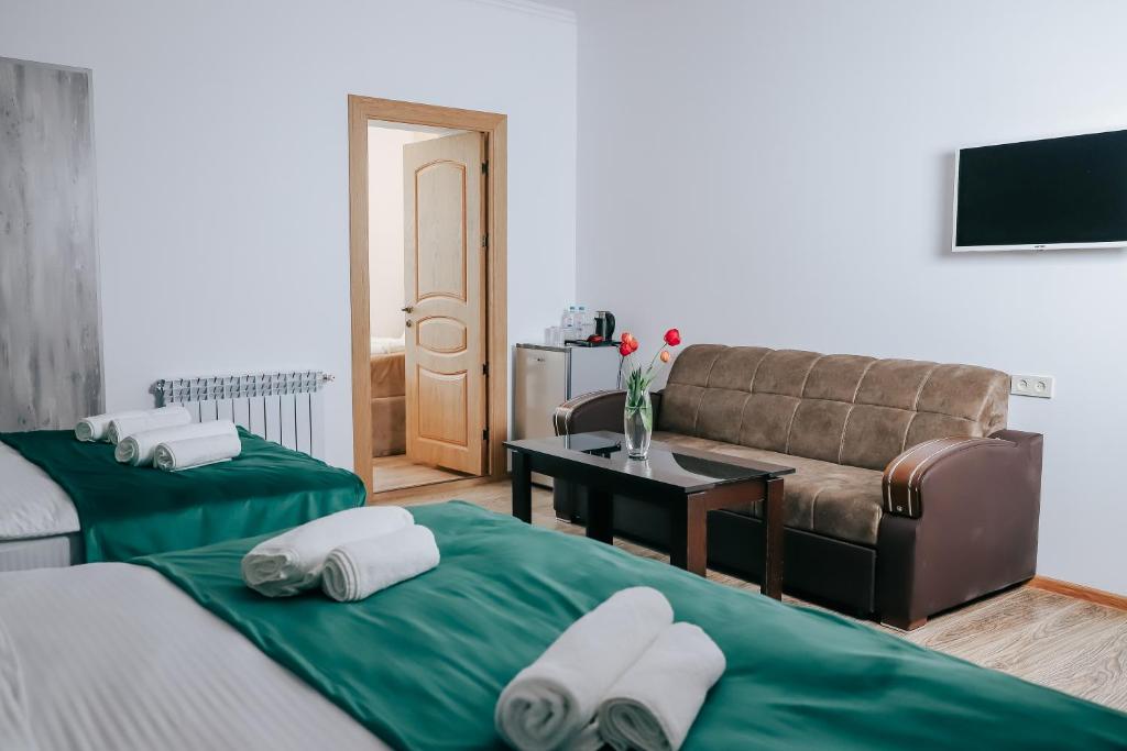 Postel nebo postele na pokoji v ubytování Har-Mar
