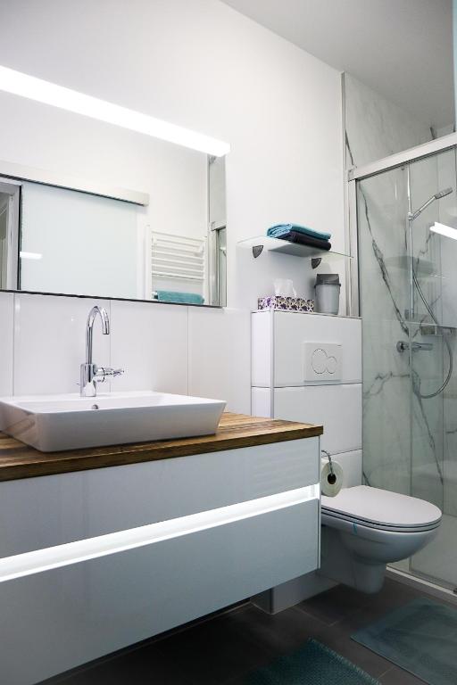 Koupelna v ubytování Appartements Setzbergblick