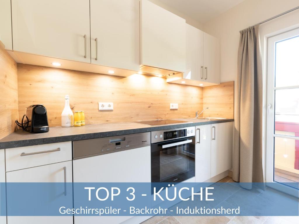 Kuchyňa alebo kuchynka v ubytovaní Heimathaus Dengg - Ferienwohnungen - Sommerfrische in den Alpen
