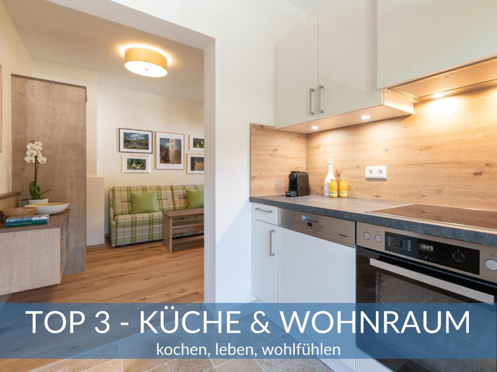 Kuchyňa alebo kuchynka v ubytovaní Heimathaus Dengg - Ferienwohnungen - Sommerfrische in den Alpen