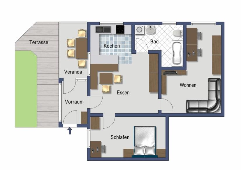 Půdorys ubytování Ferienhof Haderlehn