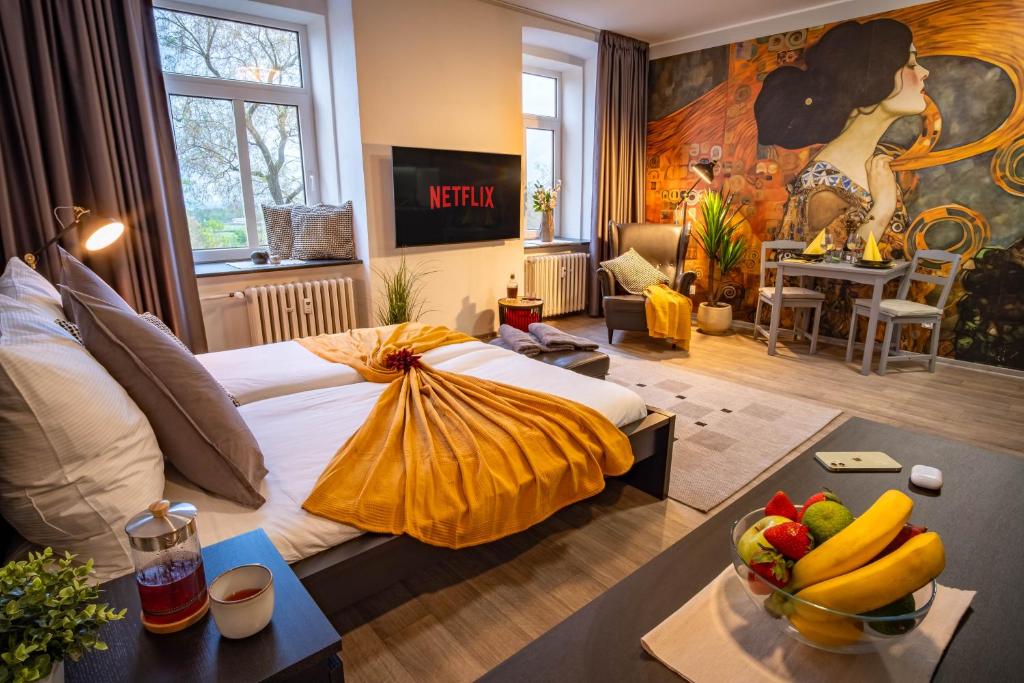 Μια τηλεόραση ή/και κέντρο ψυχαγωγίας στο Bašty Apartments