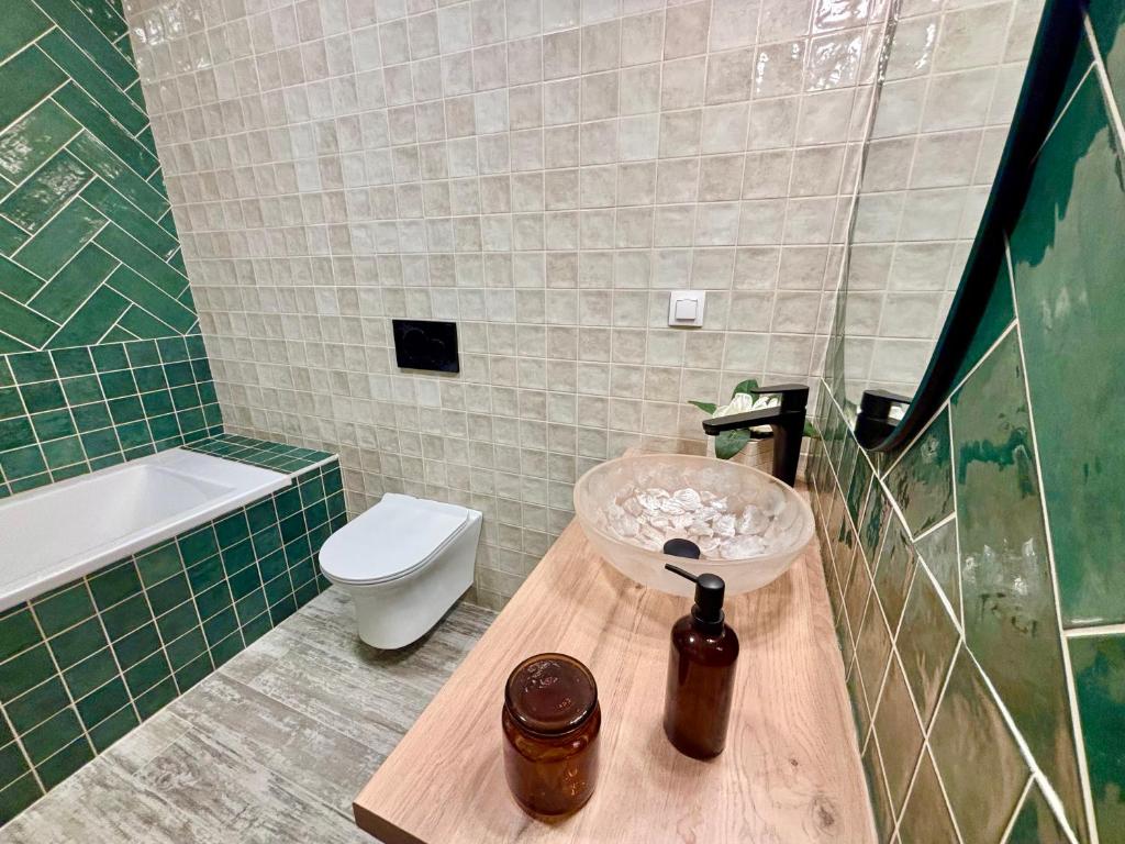 Koupelna v ubytování Elios Serenity House
