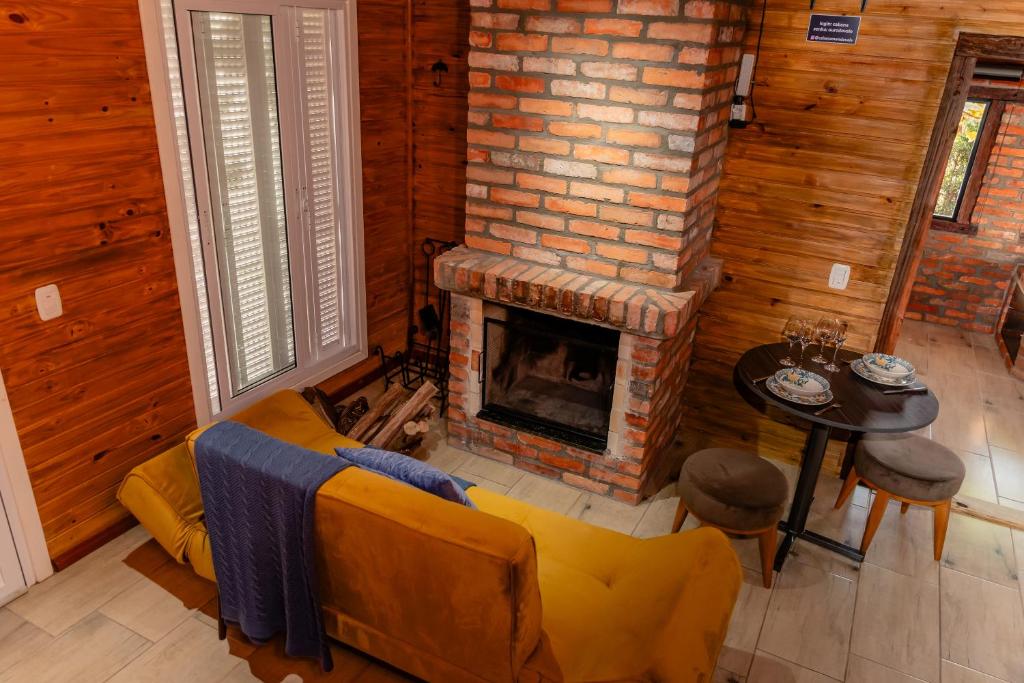 Posezení v ubytování Cabana no Vale dos Vinhedos
