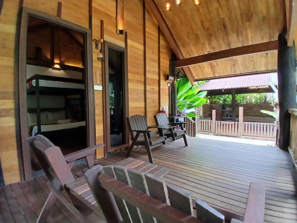 Balkón nebo terasa v ubytování Naluyan Jungle Lodge