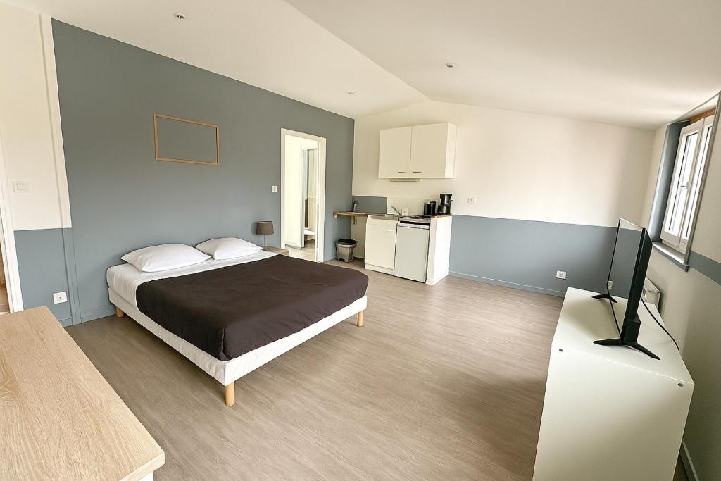 Posteľ alebo postele v izbe v ubytovaní Appartement Maciet 5- Centre ville Meaux-Gare-Disney