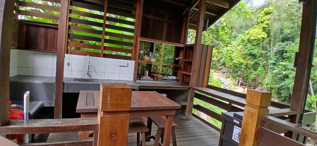 Balkón nebo terasa v ubytování Naluyan Jungle Lodge