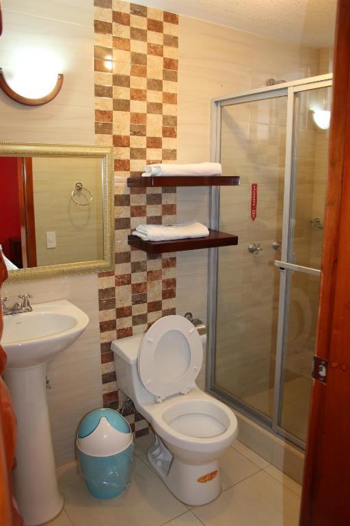 Koupelna v ubytování HOTEL El INDIO