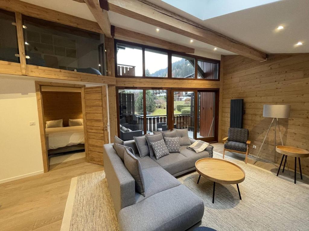 Posezení v ubytování Apartment La Chicane - Central Morzine