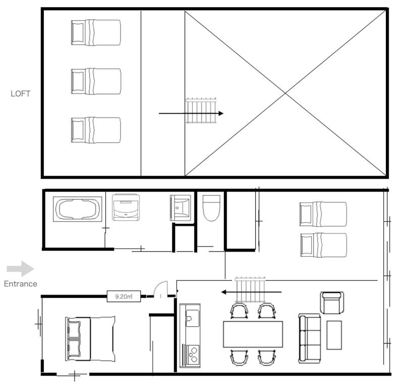 Půdorys ubytování Seaside Villa Nagi