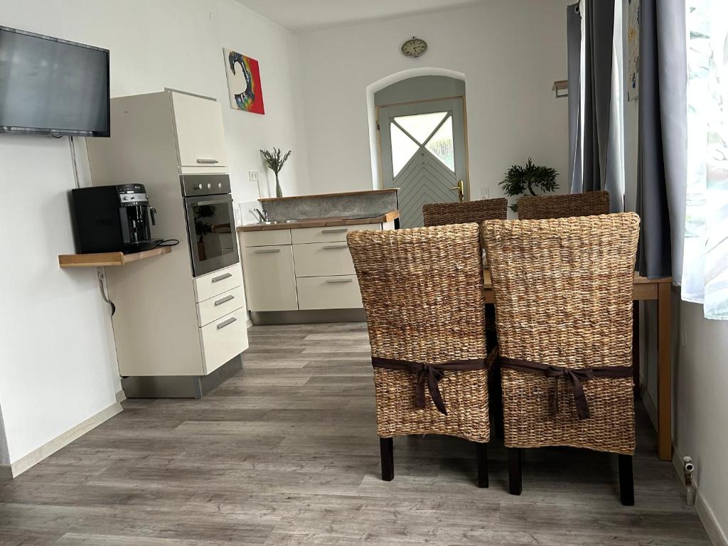 Kuchyň nebo kuchyňský kout v ubytování Appartement Radwerk 14