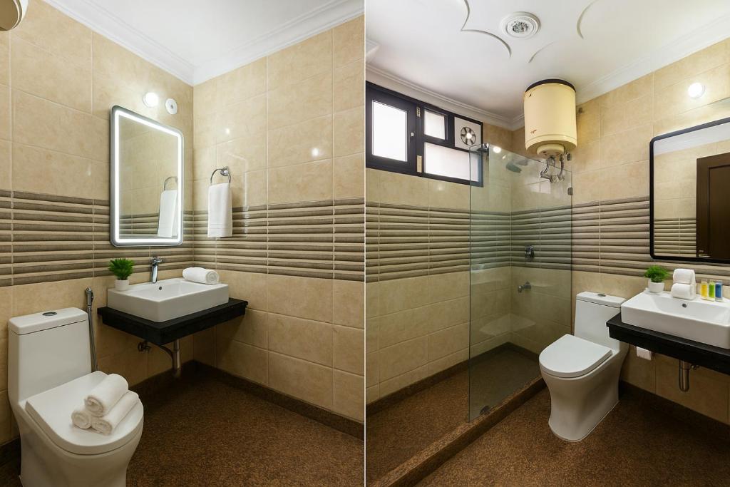 Koupelna v ubytování Nexhub Arcadia- Sector 39 Medanta