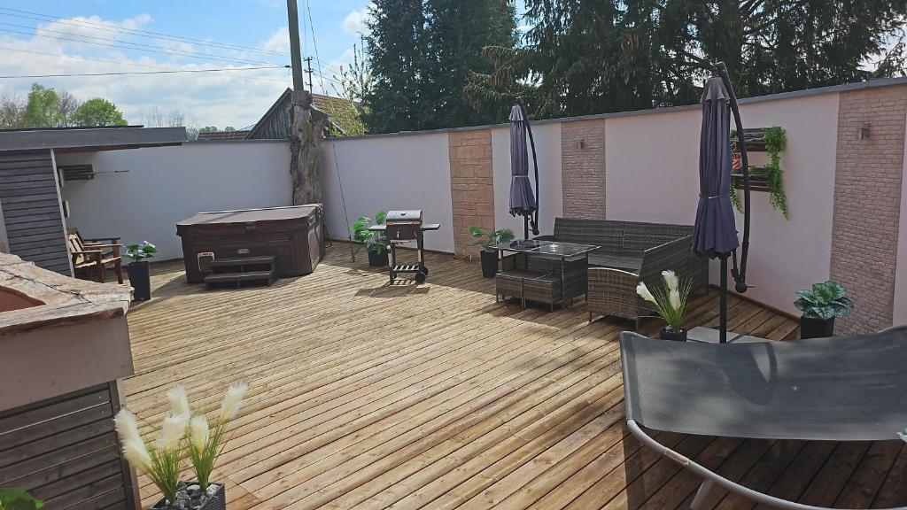 Μπαλκόνι ή βεράντα στο Leas Ferienwohnung