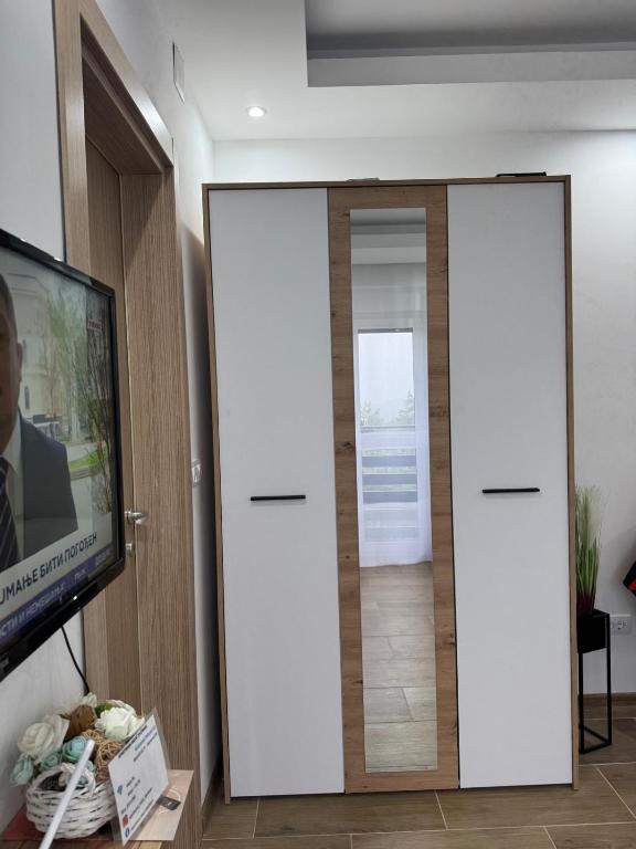En TV eller et underholdningssystem på Apartmani Mojić Divčibare