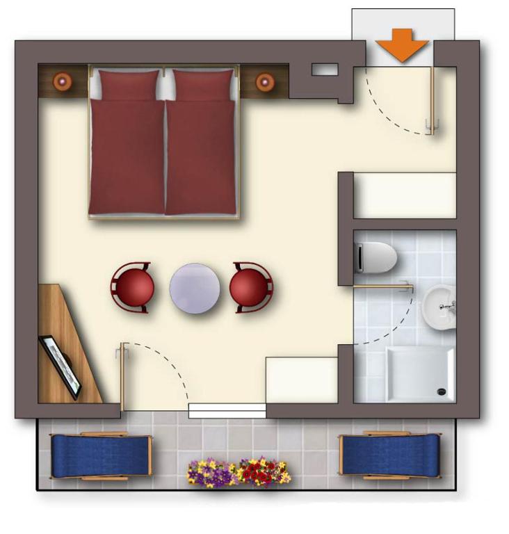 Půdorys ubytování Hotel Wiedemann