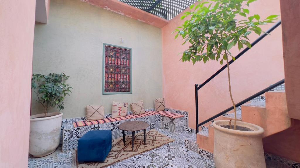 Balkón nebo terasa v ubytování Riad dar malak