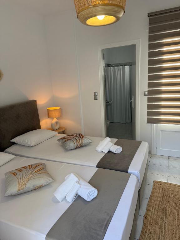 Postel nebo postele na pokoji v ubytování Chrysa House