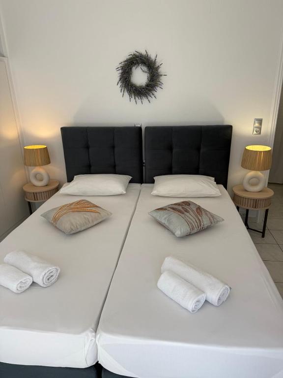 Postel nebo postele na pokoji v ubytování Chrysa House