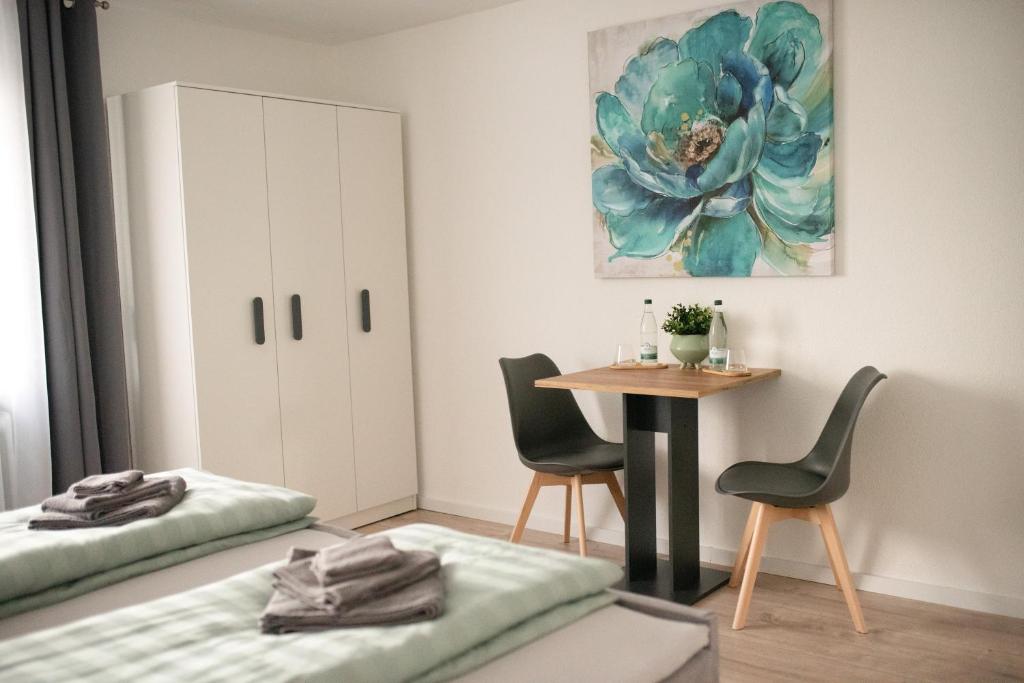 Postel nebo postele na pokoji v ubytování Ferienzimmer Albbruck