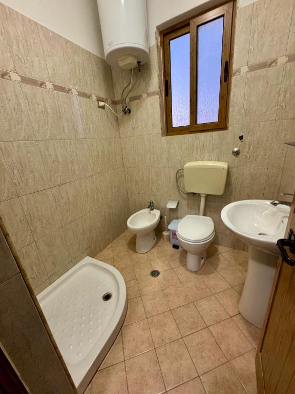 Koupelna v ubytování Hotel Ermi