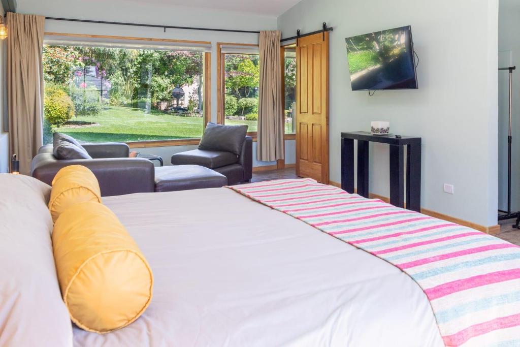 Postel nebo postele na pokoji v ubytování Espacio de Montaña