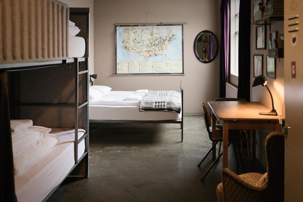 Voodi või voodid majutusasutuse Kex Hostel toas