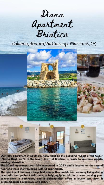 a collage of photos of the beach and the ocean at Diana Apartment Briatico in Briatico
