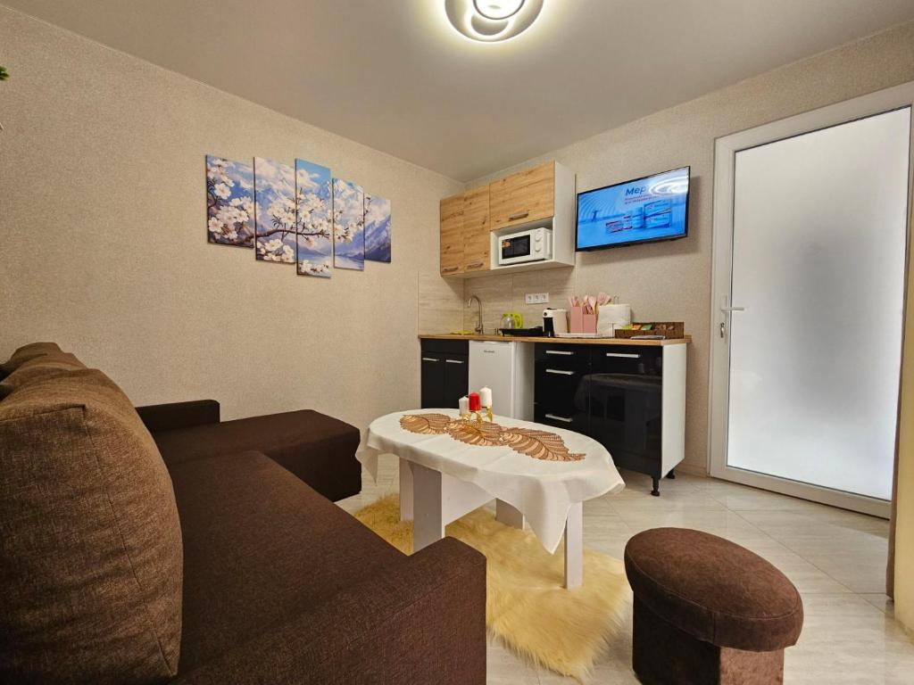 Kuchyň nebo kuchyňský kout v ubytování Villa Magnat