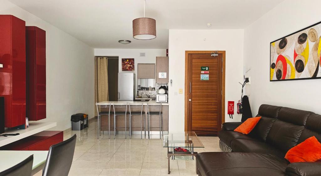 Kuchyň nebo kuchyňský kout v ubytování Calypso Apartment