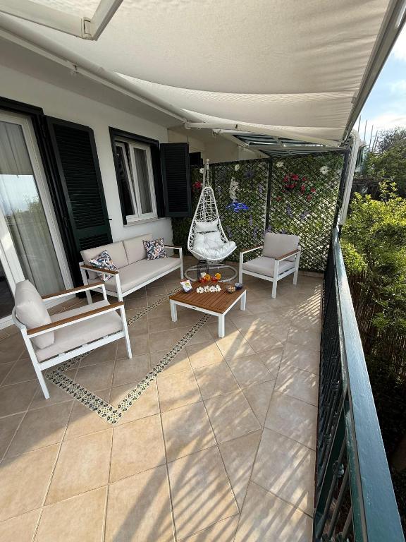 Balkón nebo terasa v ubytování Blu Vesuvius Sorrento