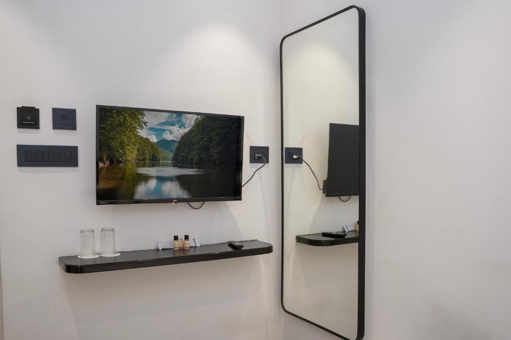 TV a/nebo společenská místnost v ubytování Hotel Ichamati