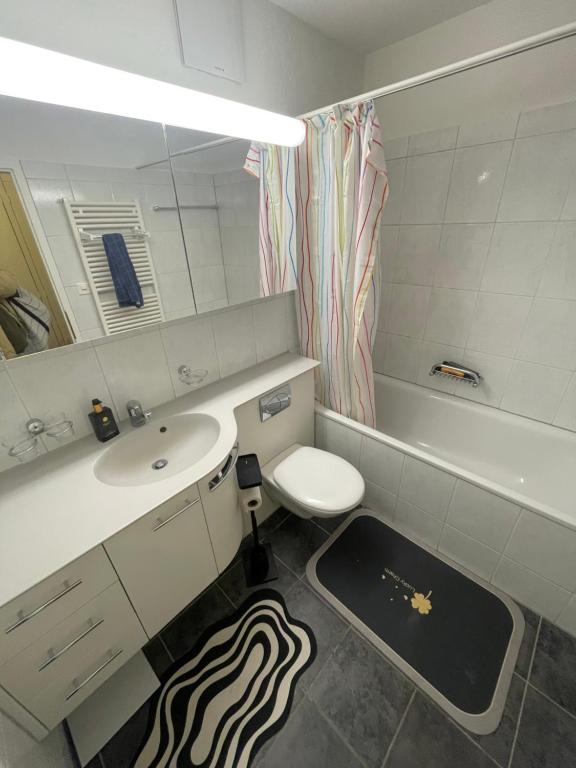Koupelna v ubytování Au Zimmer