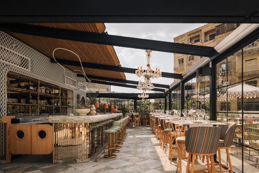 Restoran või mõni muu söögikoht majutusasutuses Mazeej Balad - Boutique Hotel - Adult Only