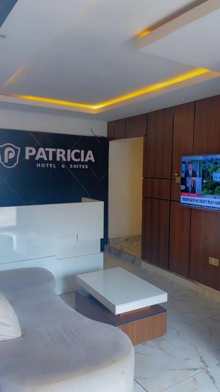TV a/nebo společenská místnost v ubytování Patricia Hotel
