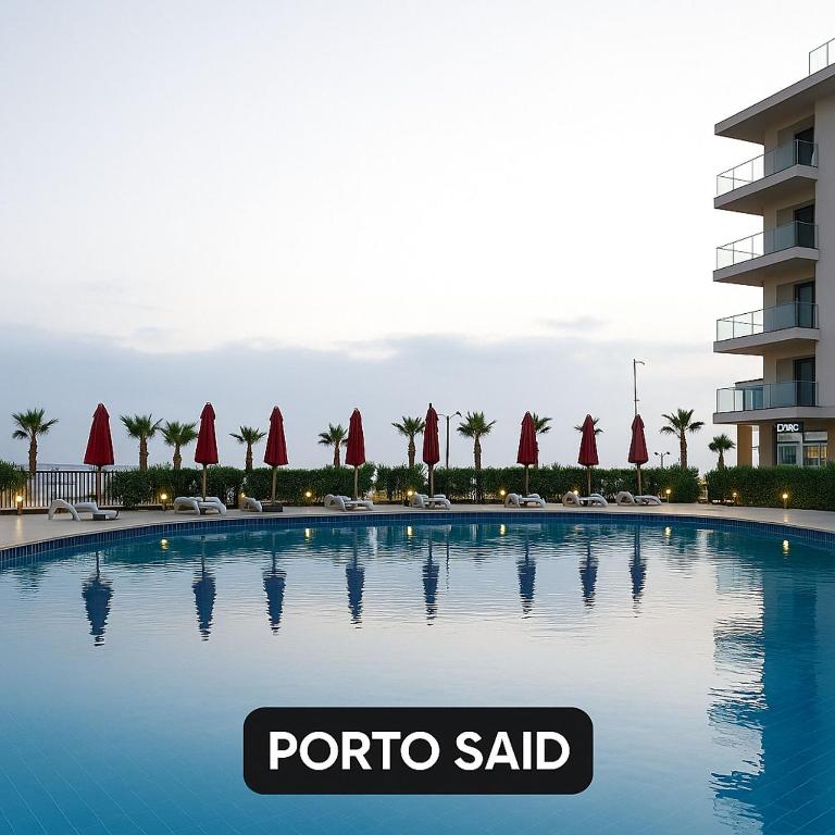 The swimming pool at or close to Luxurious Chalet in Port Said Governorate Stunning Views