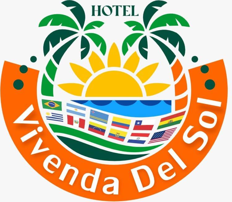 a hotel logo with palm trees and the words laega at Vivenda Del Sol in Bauru