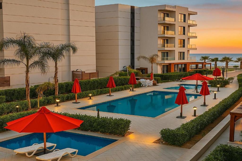 The swimming pool at or close to Luxurious Chalet in Port Said Governorate Stunning Views