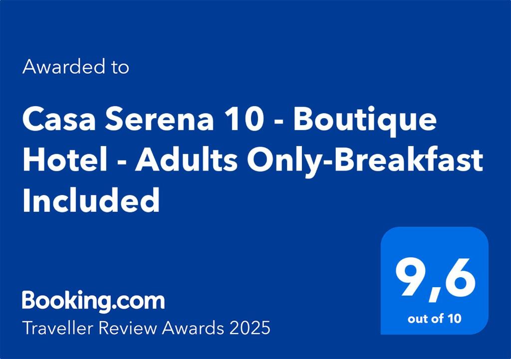 Certifikát, hodnocení, plakát nebo jiný dokument vystavený v ubytování Casa Serena 10 Boutique- Adults Only-Breakfast Included