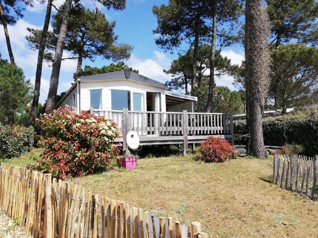 Κήπος έξω από το Mobile Home - Vue Baie de Bonne Anse - La Palmyre - 2ch, clim, 6 pers