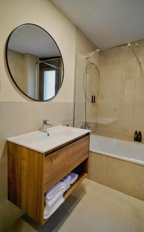 Koupelna v ubytování Hotel Casa Peix