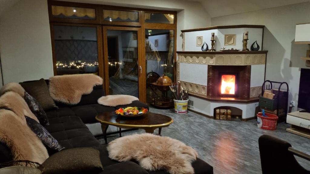 Posezení v ubytování Apartmánovy dom Daniela
