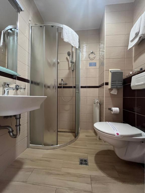 Koupelna v ubytování Hotel Divan