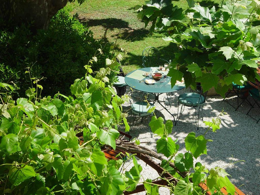 Zahrada ubytování Hôtel Le Mas des Grès & Restaurant Sous les Platanes