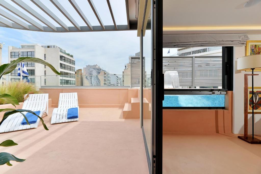 Balkón nebo terasa v ubytování Alva Athens Hotel