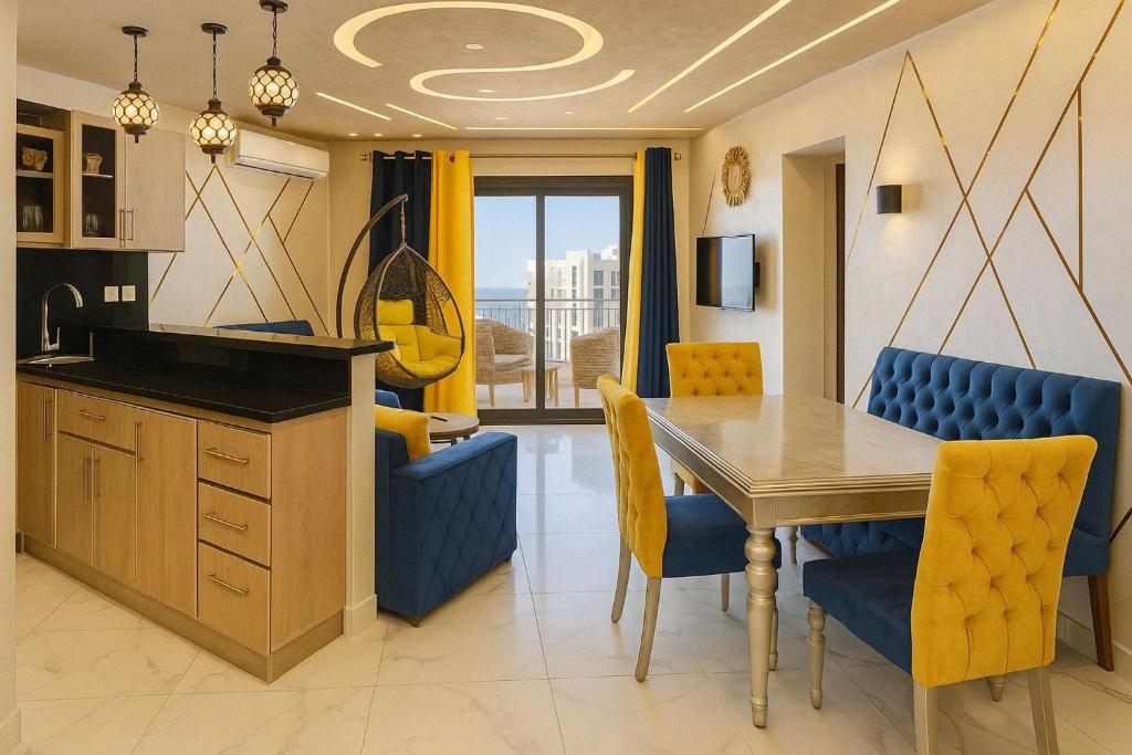 A seating area at Porto Said Resort Rentals