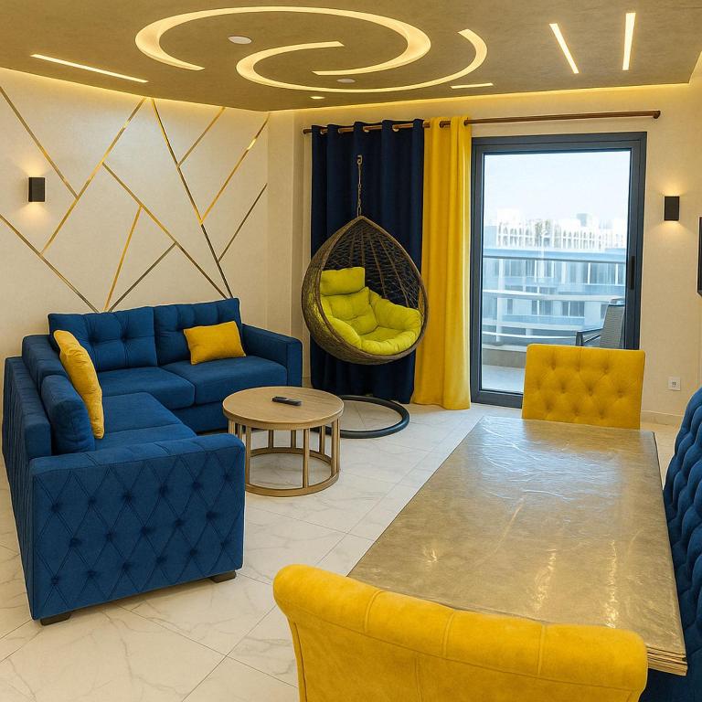 A seating area at Porto Said Resort Rentals