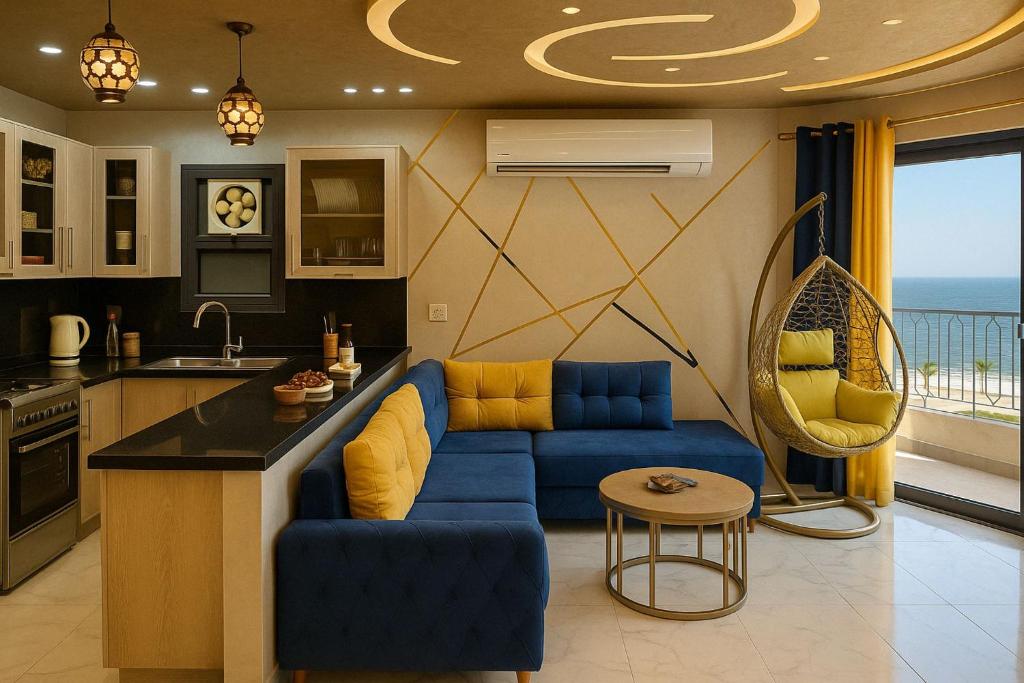 A seating area at Porto Said Resort Rentals